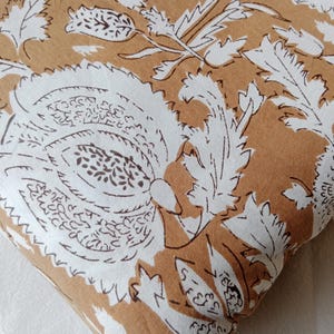 Block Print Cotton Fabric | Floral Upholstery Sewing Material image 12