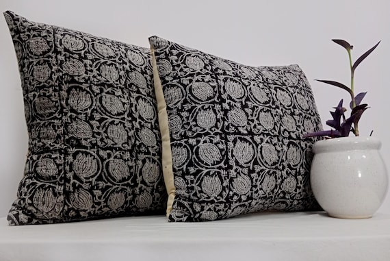 Premium Pillows Cushion Cover Customize Size Shames Pillows, Hand block Print  Handmade Kantha Work Hand stitched Pillow, Boho Pillowcase