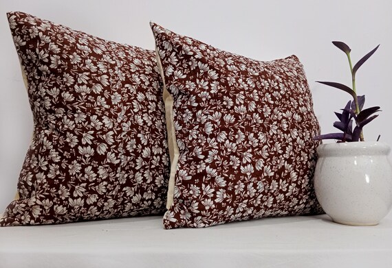 Premium Pillows Cushion Cover Customize Size Shames Pillows, Hand block Print  Handmade Kantha Work Hand stitched Pillow, Boho Pillowcase