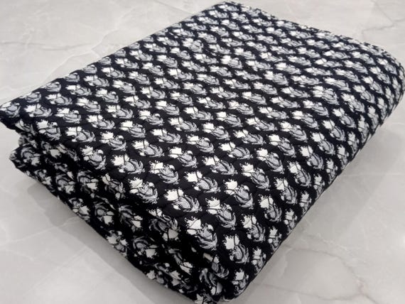 Winter Warm Quilt Cotton Batting "Quilt" Handmade Reversible "Cotton" Kantha Quilt: Indian Floral Quilt
