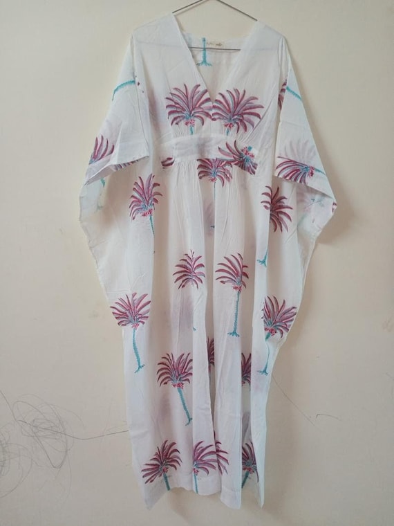 Kimono Robe Indian Kimono Cotton Floral print Bath Robe Night Wear Suit Dressing Gown nightwear Gown Beachwear Handblock Print Soft Kimono