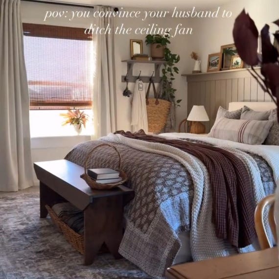 Light Brown Kantha Quilt Bedspread: Boho Hand-Stitched Cotton, Includes Pillow CoversBlock Print Bedding Vintage Brown Bedding Quilt Gorgeou