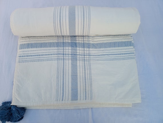 Winter Warm Quilt Handmade Jaipuri Queen Size Cotton Quilt: Traditional Kantha Bedding