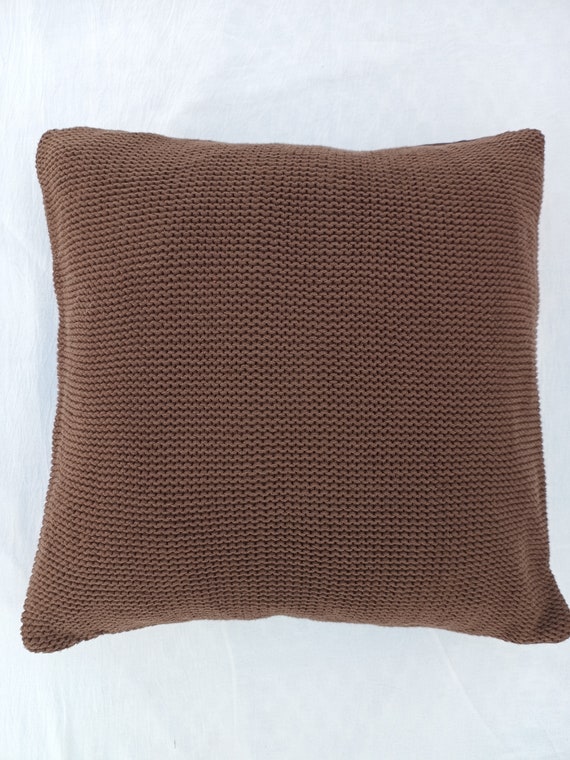 Premium doble sided Cotton Fabric Cushion Covers  24x24 Inches Size Natural Brown Color Cushion cover Boho Soft Cotton Pillow Christmas Gift