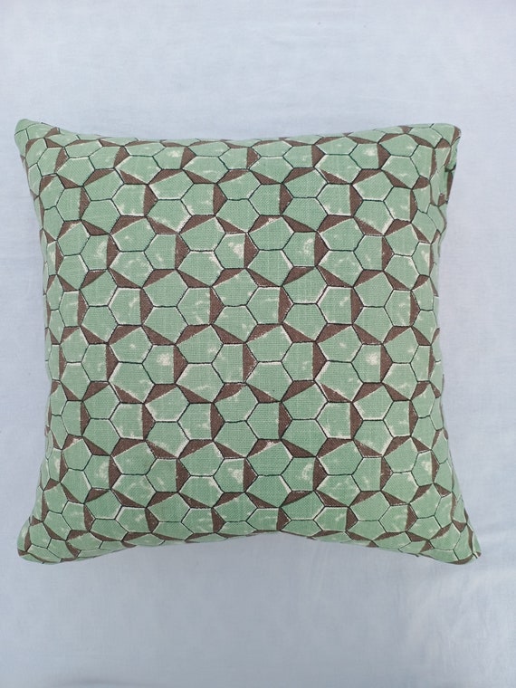 2 Pieces 16x16 inches Handblock print Floral Print Pillow Covers Cotton Fabric 1 pair 16x16 Inches Size Handblock print Natural Colour