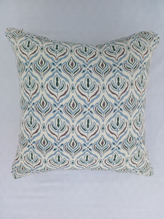 2 Pieces 16x16 inches Handblock print Floral Print Pillow Covers Cotton Fabric 1 pair 16x16 Inches Size Handblock print Natural Colour