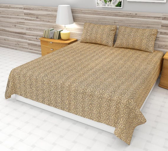 Premium Indian Hand block Print floral Kantha Quilt Indian Bedding Natural Color inspired Bedding Floral Quilt For Home Decor Cotton Blanket