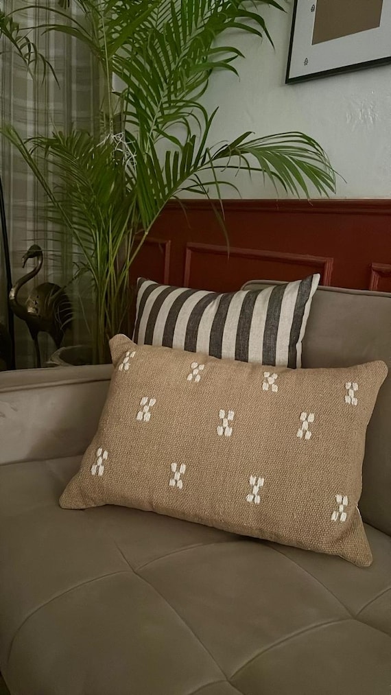 Decorative Cushion Block print Lumbar Pillow Cover 14x20 Floral Cotton Hand Block Printed