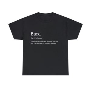 T-shirt Donjons et Dragons Bard - Chemise D&D pour les joueurs