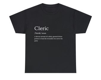 Dungeons and Dragons Cleric T-Shirt - D&D Shirt for Gamers