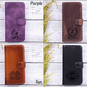 iPhone 14 Pro / Pro Max Leather Wallet Case RFID MagSafe, Custom iPhone 14 Pro Max Case, Detachable Wallet Case, Personalized Leather Gift