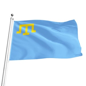 Crimean Tatar Flag: Customizable Polyester Banner