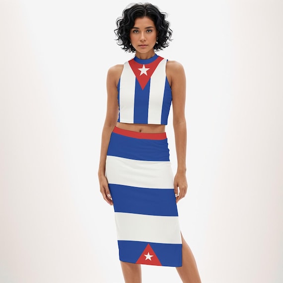 Cuba Tank Top and Split Skirt Colors of Cuban Flag Cuban Pride Gift for  Lovers of Cuba Culture Support Cuba - Etsy UK