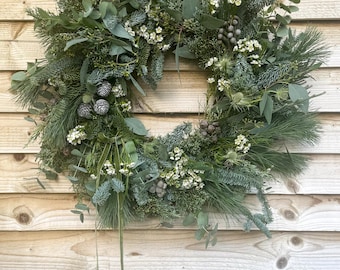 Make your own Luxury Christmas Wreath Kit | DIY Wreath Kit | Seasonal Fresh Flowers | Christmas Door Wreath | PREORDER from 24th Nov