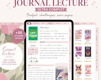 Journal de lecture digital Français goodnotes et autres applications.