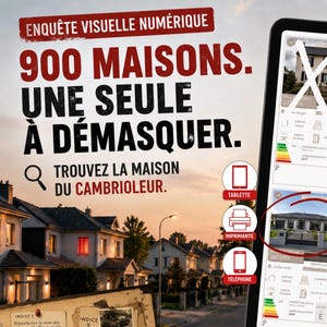Vind de dader - 900 Huizen Uitdaging - Wie is de dader? - Vind het huis van de dader - Visueel onderzoek, foto-onderzoek