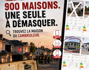 Trouvez le coupable - Défi 900 maisons - Trouvez la maison du coupable parmi 900 maison - Enquête visuelle, enquête photo