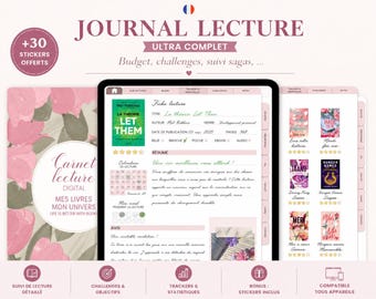 Journal de lecture digital Français goodnotes et autres applications.