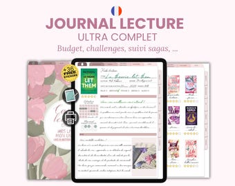Journal de lecture digital Français goodnotes et autres applications.
