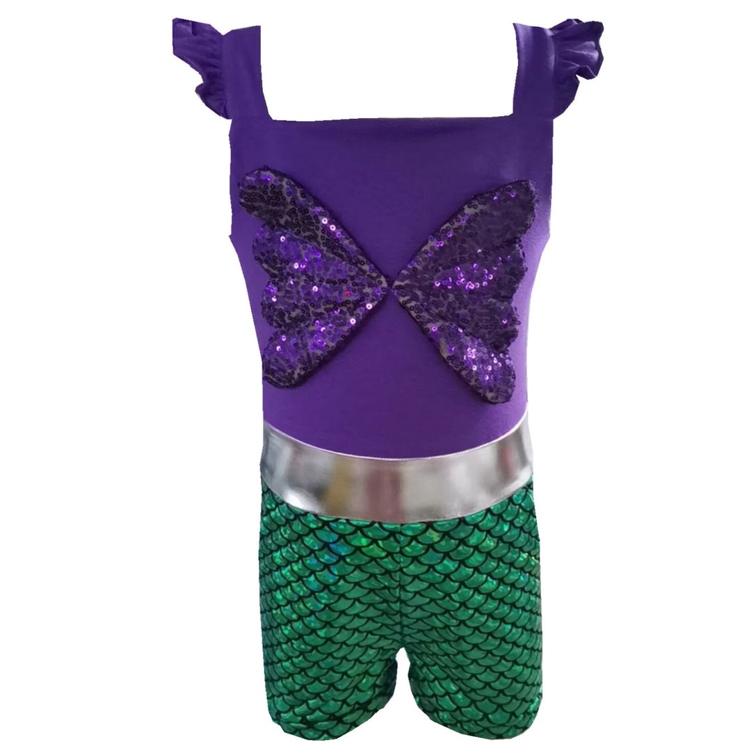 Mermaid Princess Romper Romper With Pockets Ariel Outfits Etsy