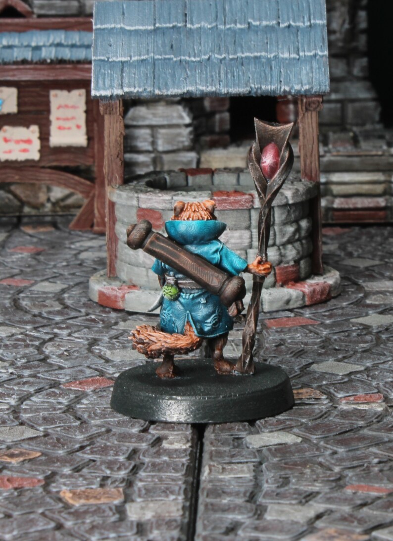 Painted Tabaxi Catfolk Wizard Mage Cleric 32mm Scale - Etsy