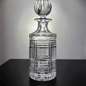 Vintage Ralph Lauren Crystal Glen Plaid Decanter & Stopper