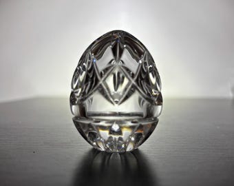 Vintage Waterford Crystal Egg, Two-Piece, Spring Decor