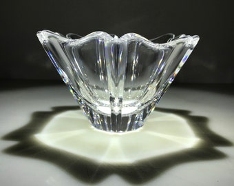 Vintage Orrefors Orion Crystal Bowl, Lars Hellsten Design