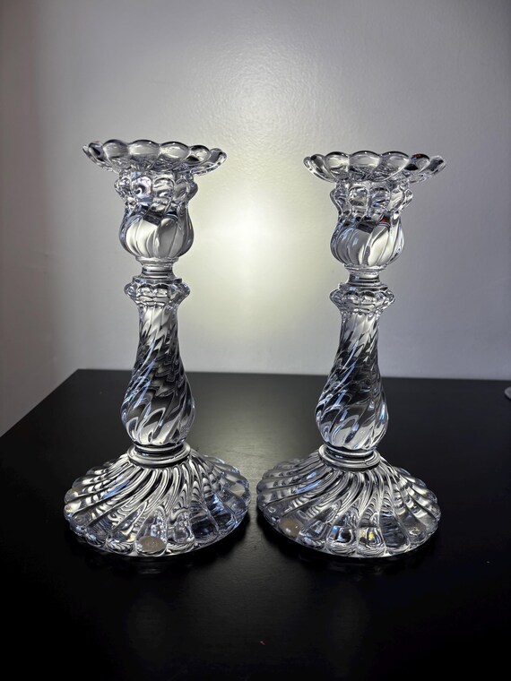 Vintage Baccarat Bambous Crystal Candlestick Pair, 9 Inch - Etsy