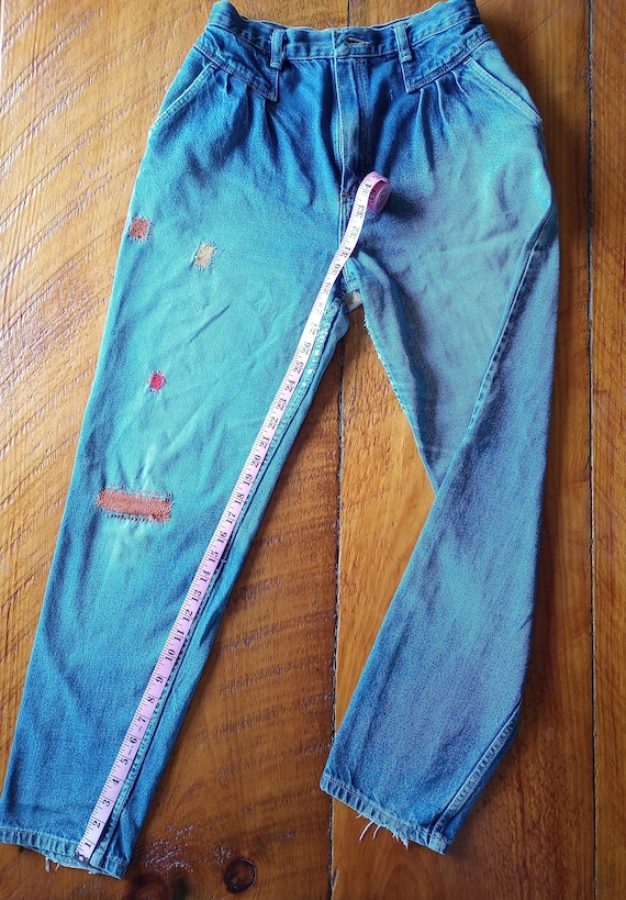 Upcycled/reclaimed vintage 80s jeans women's