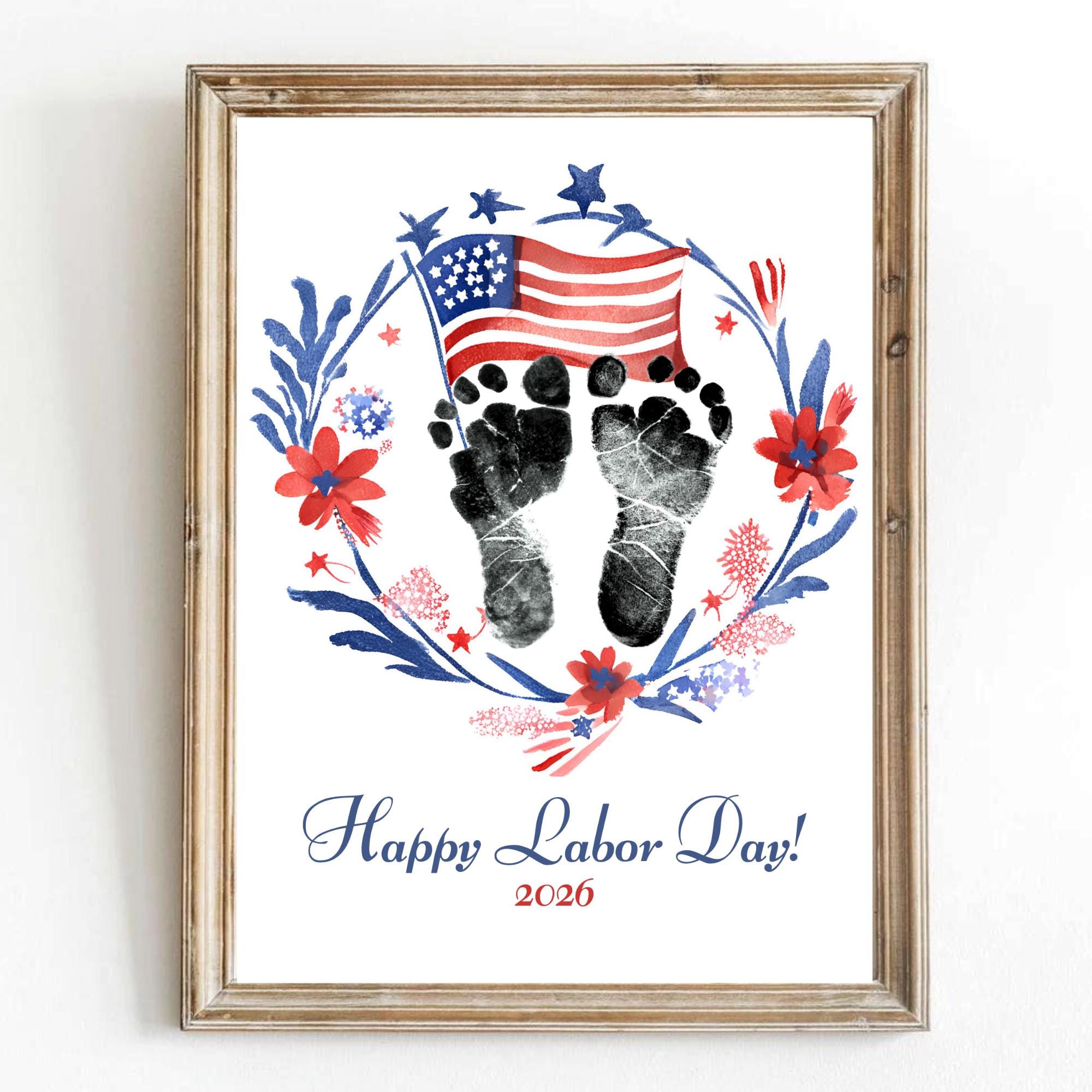 37 Easy & Fun Labor Day Crafts for Kids of All Ages 32 Labor Day Handprint Template Art: Patriotic Keepsake Craft (Digital…