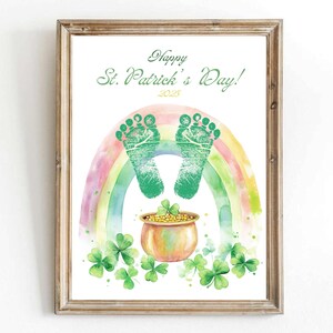 Printable My First St Patrick's Day Activity Keepsake For Newborn Baby, Printable Saint Patricks Day DIY Craft Design