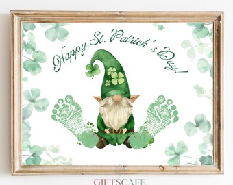 Baby's First St Patrick's Day Footprint Art: DIY Keepsake (Digital Download)