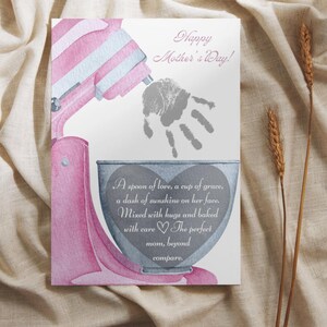 Mother's Day Handprint Craft: Kitchen Mixer Keepsake (digital Download ...