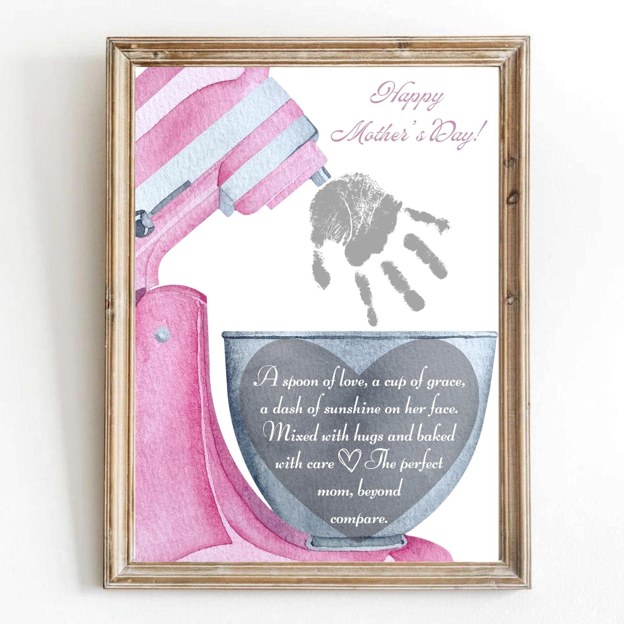 Mother's Day Handprint Craft: Kitchen Mixer Keepsake (digital