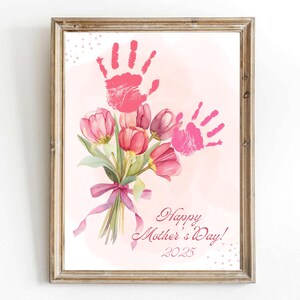 My First Mother&#39;s Day Handprint Footprint Art: Keepsake Craft (PDF)