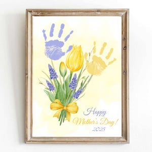 Buono regalo stampabile per la festa della mamma, attività artigianale con impronte di mani e piedi di bambini, primo regalo per la festa della mamma per la mamma o la nonna da Kids