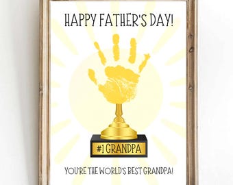 Empreinte artistique pour la fête des pères : cadeau papa, grand-père, oncle (téléchargement numérique)