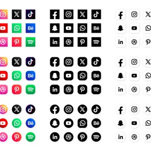 Social media icons pack | icons set | Vector files | Social Network Icons | Instant download