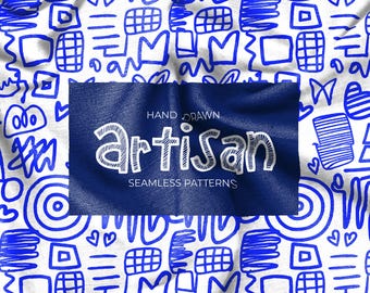 Ręcznie rysowane wzory bazgrołów, bezszwowe grafiki rzemieślnicze (do pobrania w wersji cyfrowej)