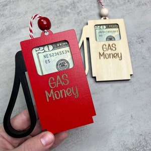 Personalized 'Gas Money' Gift Card Holder – Gas money ornament - Gift - Gift For Him - Gift For Her - Birthday gift - Money Holder