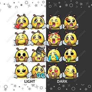 46 Bee Emotes Pack, Twitch Emotes, Discord Emotes, PNG Emotes Pack ...