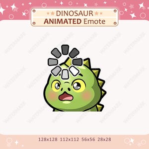 Animated Dinosaur Emote / Loading Sign Emote / Confused Emote | Twitch and Discord | Ready to Use