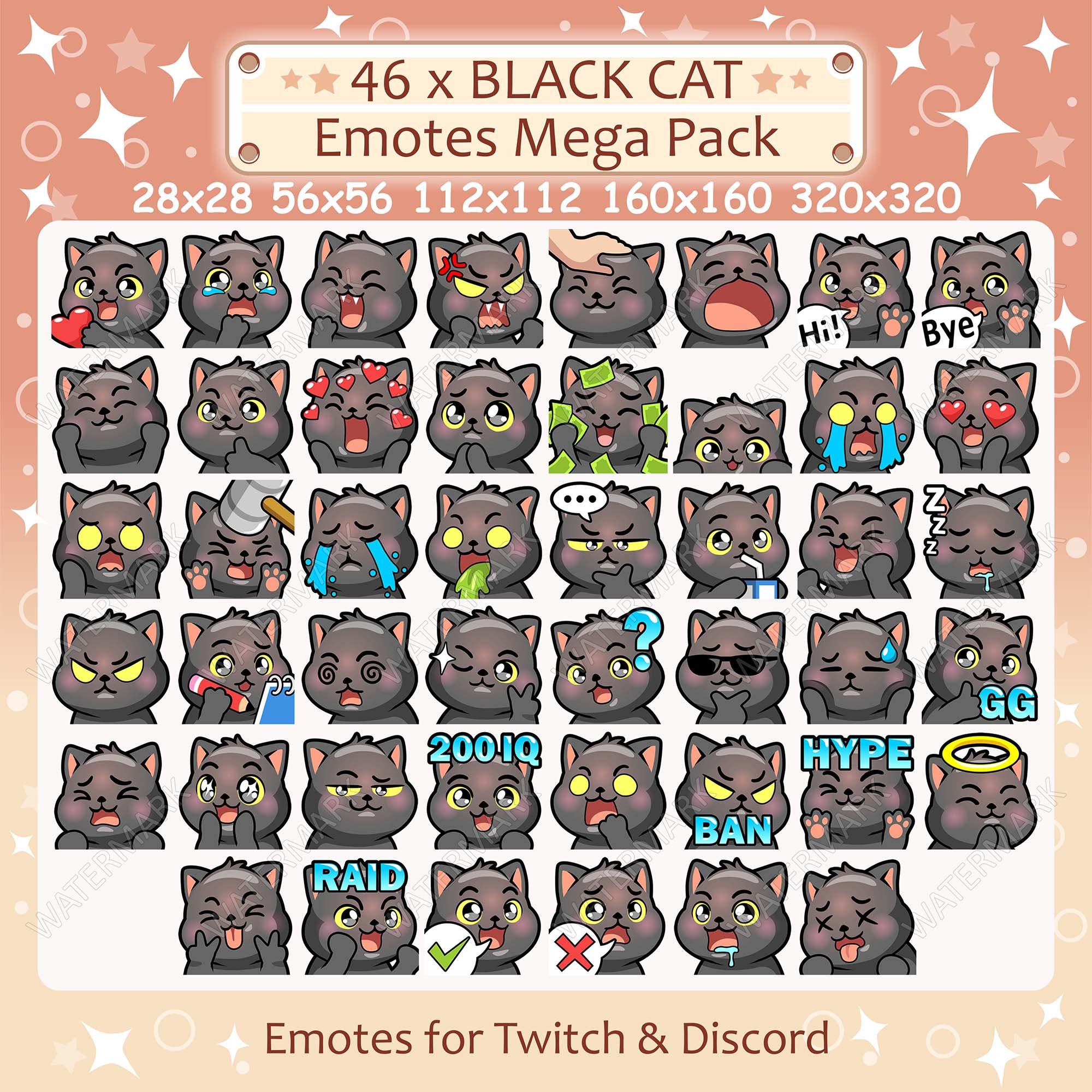 Cute Astronaut Hairless Cat Twitch Discord Emote Channel -  Portugal