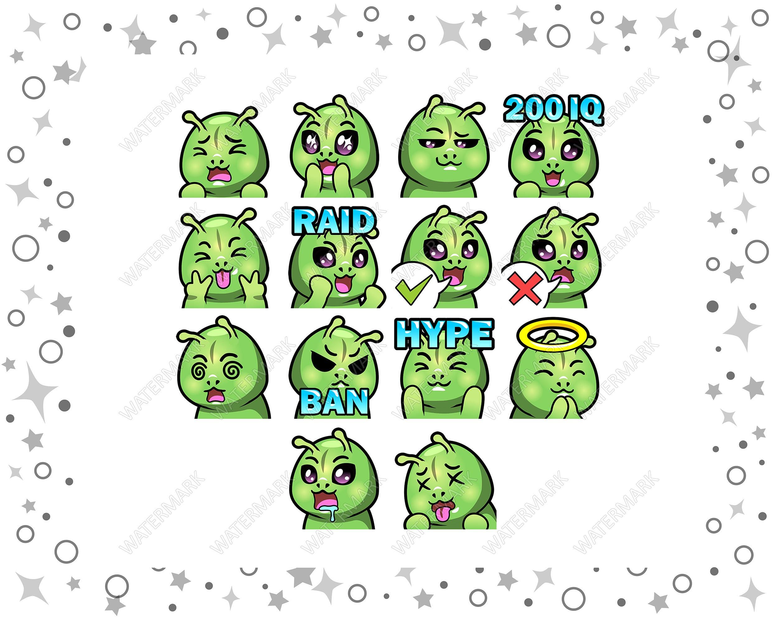 46 Alien Emotes Pack, Twitch Emotes, Discord Emotes, PNG Emotes Pack ...
