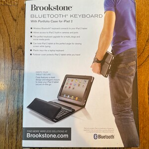 BROOKSTONE Bluetooth Keyboard W/portfolio Case Forapple iPad 2 Black - Etsy
