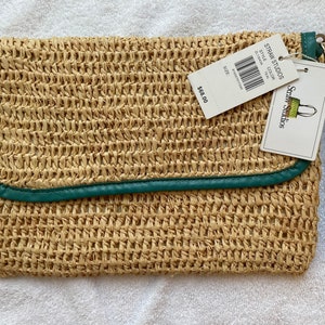 Straw Studios 8.5 "x12" Clutch Geldbörse Modell #zl13043A Brand New w / Tags!