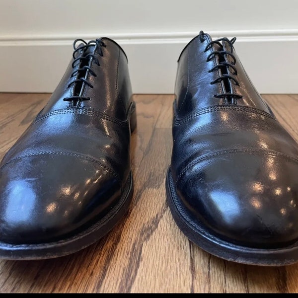Allen Edmonds Park Avenue Sz 12E Chaussures habillées à lacets en cuir noir 5615