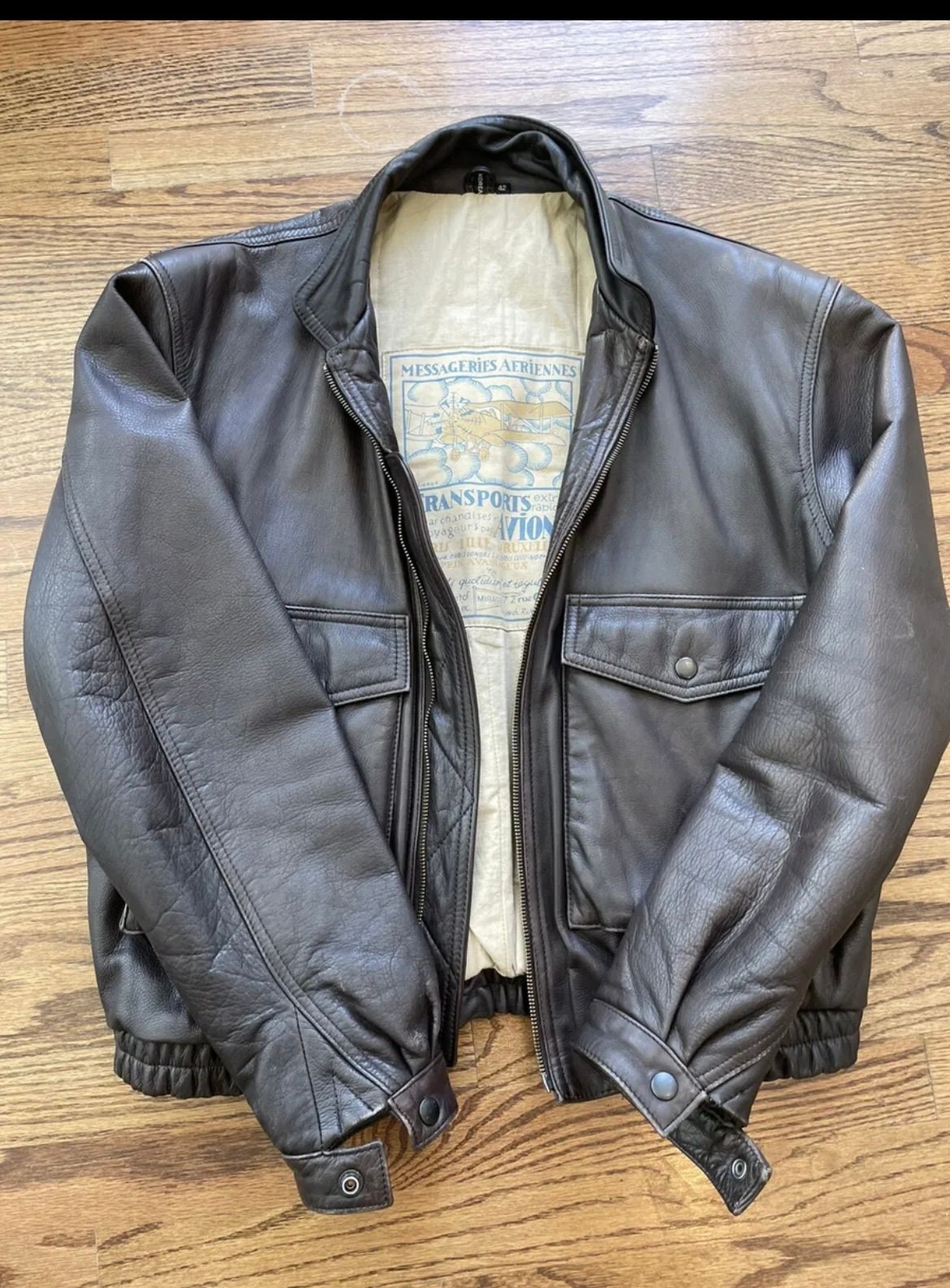Online Vintage Store, 70's Distressed Pilot Bomber Jacket