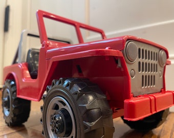 Vintage 1993 Bruder Retro Cross Country Jeep Made in Germany Red Toy